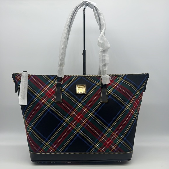 Dooney & Bourke Handbags - Dooney & Bourke NWT Tartan Tote Black